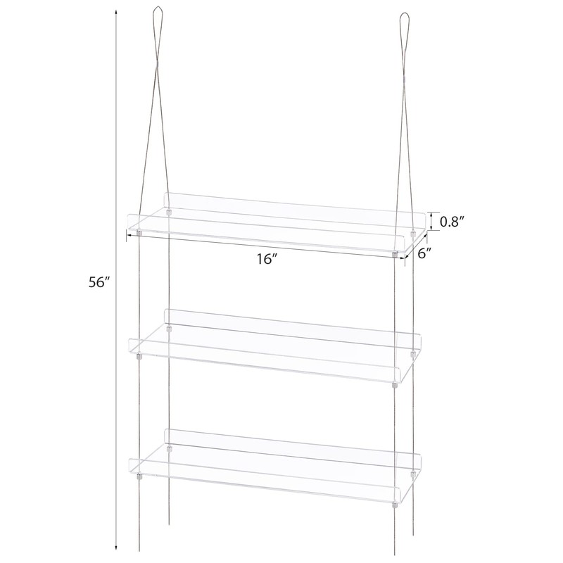 Sumerflos 3-Tier Acrylic Window Boxes Plant Shelves for Windows, Acrylic