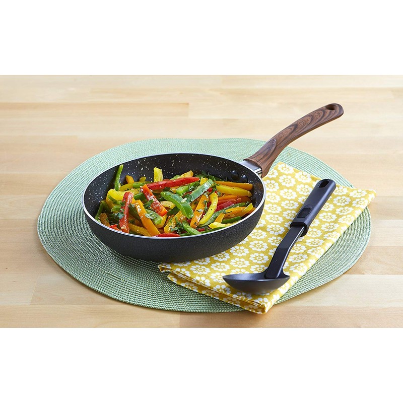 IMUSA USA Woodlook 8" Black Stone Fry Pan Handle and