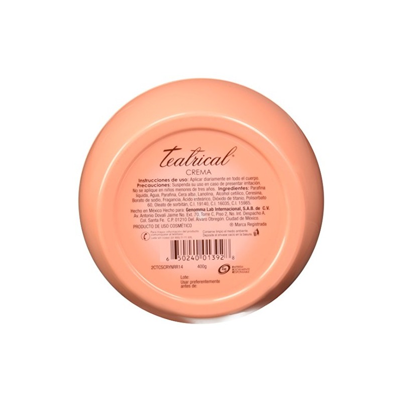 Teatrical Crema Facial Lanolina Rosas Tarro 400g