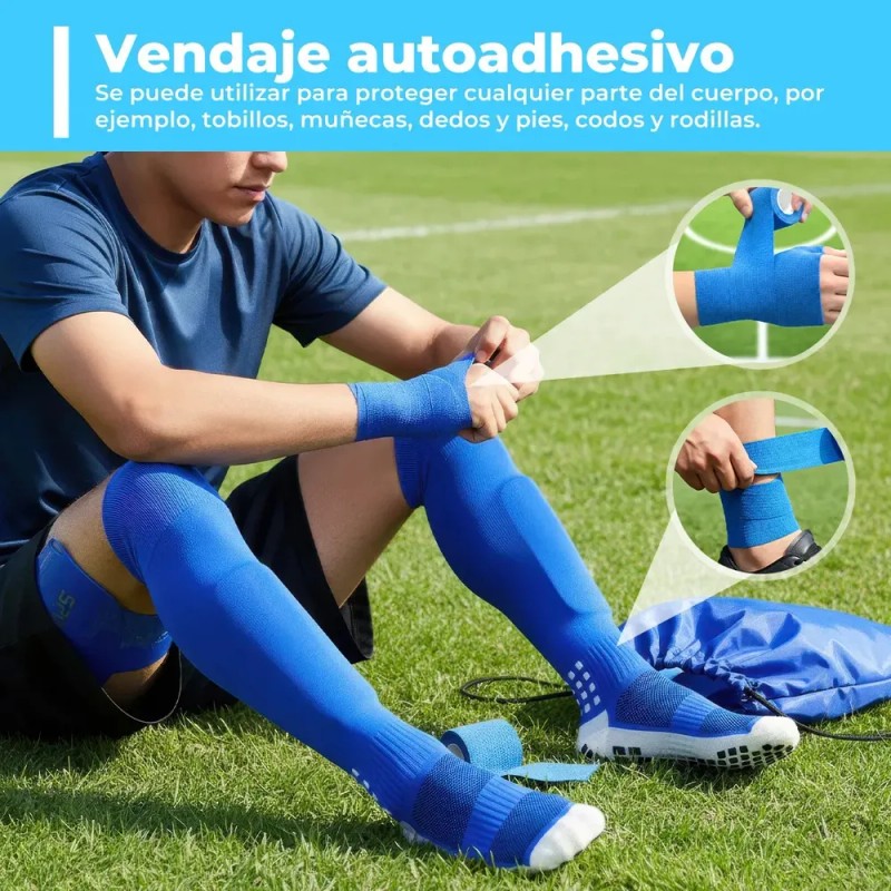 Jasu Calceta Antiderrapantesy Medias Recortadas Para Futbol Azul L