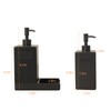 Karisky Soap Dispenser with Tray, 2 Pack Ceramic Dish and