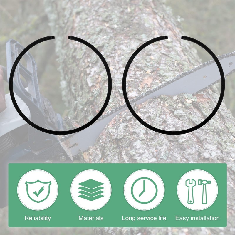 M METERXITY 2 パック ピストン リング セット 45mm x 1.2mm