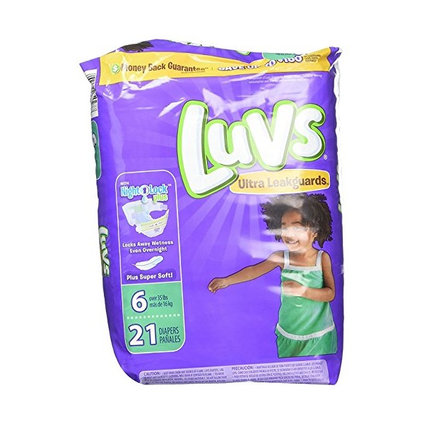 Luvs with Ultra Leak Guards Diapers, Size 6, 21 Count