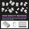 Swpeet 200Pcs 3/64" - 1.2mm Aluminum Crimping Loop Sleeve for