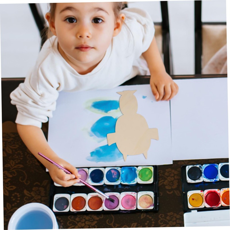 jojofuny 5pcs Wooden Portrait Clay Board Creative DIY Art Board