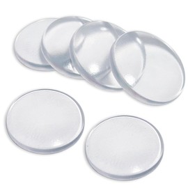 6 Pcs Guard Door Stoppers Wall Protector,TOMIBAOLE Clear Strong Self-Adhesive Door Knob Bumpers,Reusable Shock Absorbent Rubber for Home,Office,Kitchen,Furniture(Round Clear, 6pcs 1.57"×0.3”)