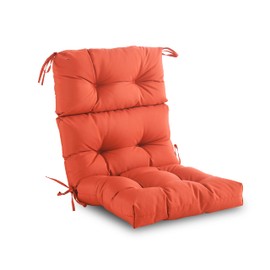 YOOZEKU Outdoor/Indoor High Back Chair Cushion,Waterproof All-Weather Stuffed High Rebound Foam Adirondack Chair Cushion,Seat/Back Chair Cushion for Outdoor Furniture,Orange