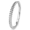 Sz 7.0 Solid 10K White Gold 2MM Eternity Braided Rope