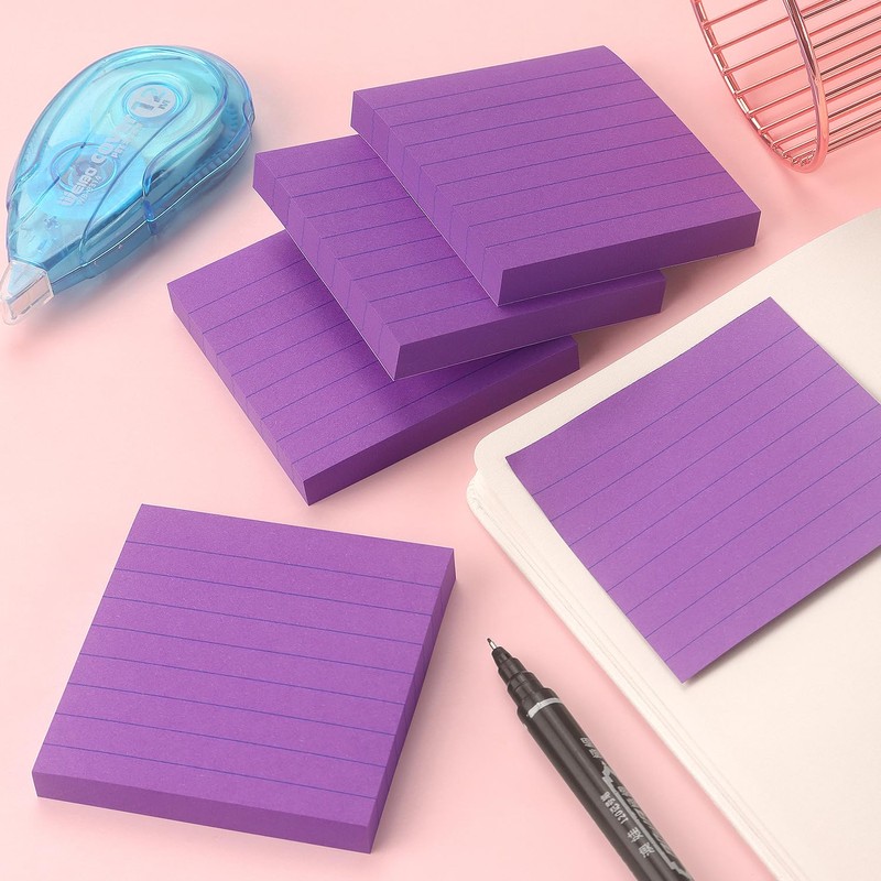 Lined Sticky Notes 3x3 Sticky Notes with Lines Self-Stick Notes