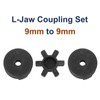 uxcell 3/8" L075 Flexible 3-Piece L-Jaw Coupling Coupler Set &