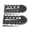 Thread Pitch Gauge Black Aluminum Alloy Metric Imperial Multi-Gauge Measuring