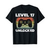 Level 17 Unlocked Funny Video Gamer 17th Birthday T-Shirt
