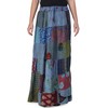 Exotic India Falda larga bohemia estampada de Gujarat con parche,