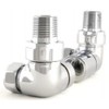 Hansvit MODCOMRV Corner Angled Radiator Valves, Chrome