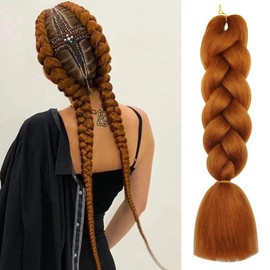 Herina Brown Braiding Hair One Pack Brown Fake Braids In Hair Extensions 30# Braid High Temperature Fiber Jumbo Braids(1pc/pack)