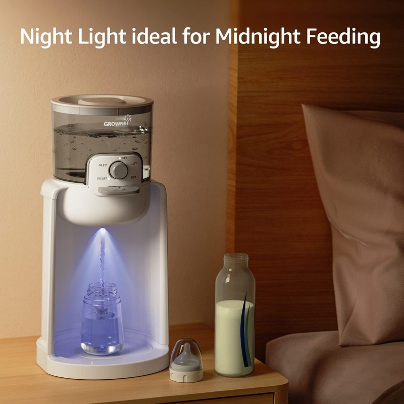 GROWNSY Instant Baby Bottle Warmer, Precise 4 Temperatures Control |