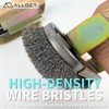 ALLGET Iron-Shaped Stainless Steel Wire Brush,Powerful Cleaning Brush for Stainless