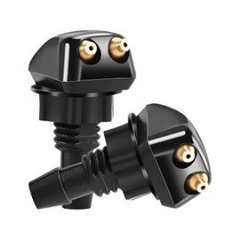 MACHSWON 2 PCS Black Car Double-Hole Wiper Washer Nozzle Kit Universal Car Wiper Washer Windshield Wiper Nozzle for Most Cars Front Windshield Washer Nozzle