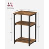 VASAGLE Side Table, Small End Table, Tall Nightstand for Living
