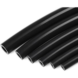 Ucreative 1/8" 5/32" 3/16" 1/4" 5/16" 3/8" Automotive Silicone Vacuum Tubing Hose Kit for Air and Water 6PCS 5FT (Black)