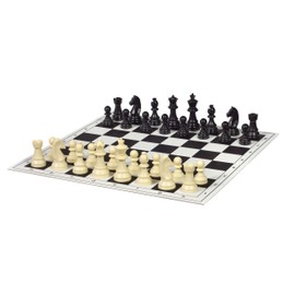 Sunrise Chess & Games Staunton Plastic Chess Pieces - King 85 mm, Robust Plastic, Ideal for Chess Clubs