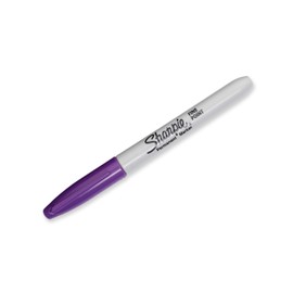 Permanent Markers, Fine Point, Purple, 12-Pack