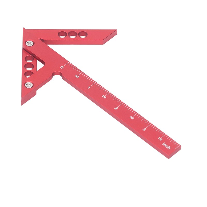 Center Gauge 100mm 45° 90° Aluminum Alloy Line Ruler Measuring