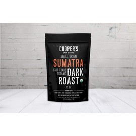 Organic Dark Roast Sumatra, Whole Bean Coffee, Single Origin Grade 1 Premium Coffee - 2lb Bag