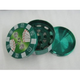 3 Parts Aluminium Poker Chip Polinator Grinder (Farben können variieren)