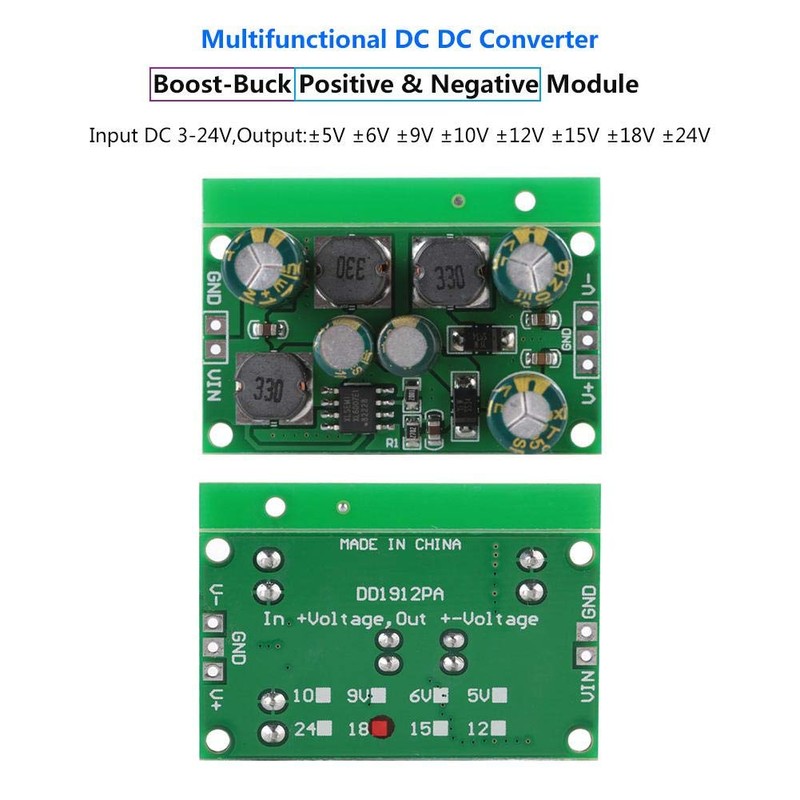 DC DC Boost Buck Converter with Positive and Negative DC/DC