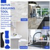 Outus 4 Pieces Silicone Caulking Tool Set Sealant Finishing Grout