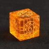 7-Piece Orange Crystal Glass Pattern Polyhedral D6 D20 Dice Set