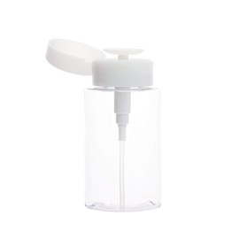 SUPVOX 300ml Makeup Remover Pump Bottle Empty Lockable Pump Dispenser Cosmetic Press Bottle for Outdoor Trip Travel