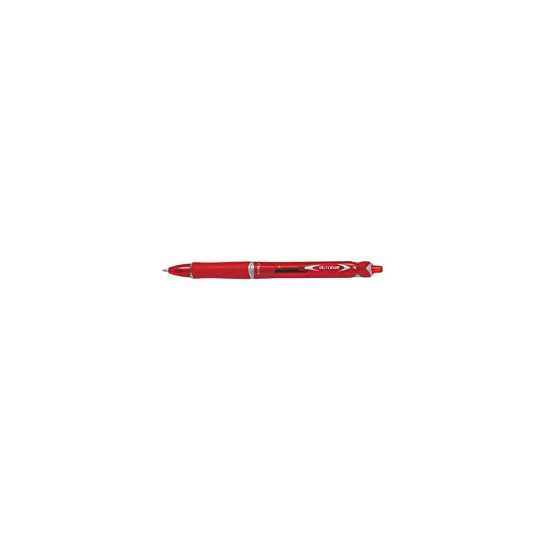 Pilot Acroball Retractable Ballpoint - Pure White/Red (Box of 10)