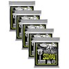 5 PACK Ernie Ball P03121 Coated Regular Slinky Strings, 10-46