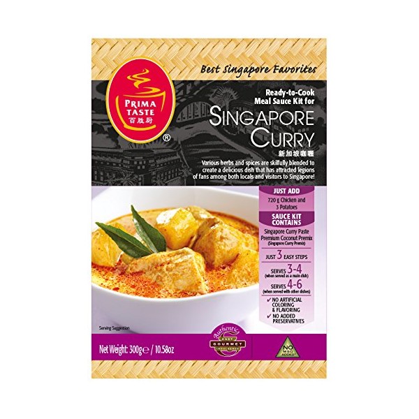 Prima Taste Singapore Curry Sauce Kit, 10.58 Ounce (Pack of 4)