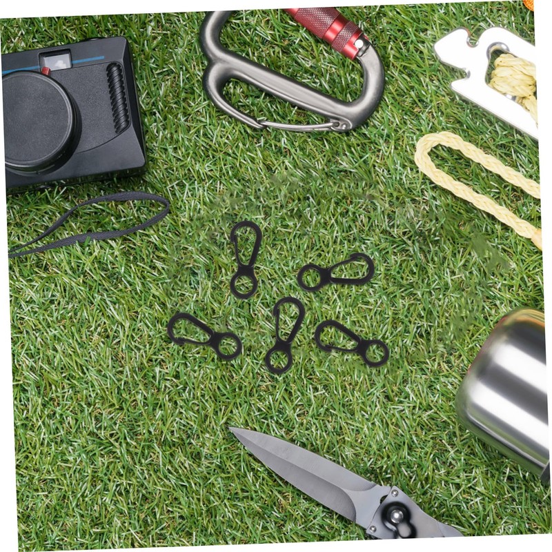 GRIRIW 50pcs Plastic Hooks: Mini 8 Shaped for Outdoor Camping