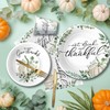 Srua Don Thanksgiving Paper Plates and Napkins Set, Fall Pumpkin