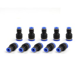 SNS Push to Connect Straight 3/8" Tube OD x 5/16" Tube OD Plastic Union Pipe Tube Fitting Straight Reducer Pneumatic Connector(10 PCS) SPG3/8-5/16