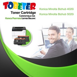 ToBeter TNP-78 TNP78 Toner Cartridge Compatible for Konica TNP-78 TNP-77 Toner for Minolta bizhub 4020i 5020i Printer Toner ACF0030, 2-Pack TNP78 Toner Black, 12,000 Pages High Yield