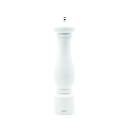Bisetti Firenze 12.6 Inch White Lacquered Beechwood Pepper Mill With Adjustable Grinder