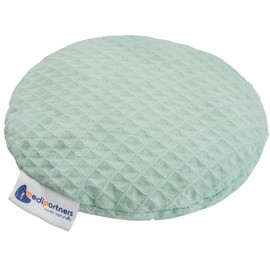 Medi Partners Cherry Stone Cushion Heat Pillow for Babies 180g Round 15cm Eco Natural 100% Cotton Heat and Cold Therapy Massage Therapy (Mint)