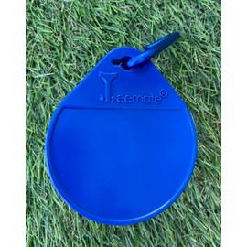 teemate Original Golf Tee Holder w/Clip-On Carabiner – Ideal for Wooden Tees/Bamboo Tees/Plastic Tees – Golf Bag Organiser Clip – Premium Golfing Accessories (Blue)