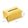 Gray Rectangular Leather Tissue Box Holder Detachable Foldable Napkin Dispenser