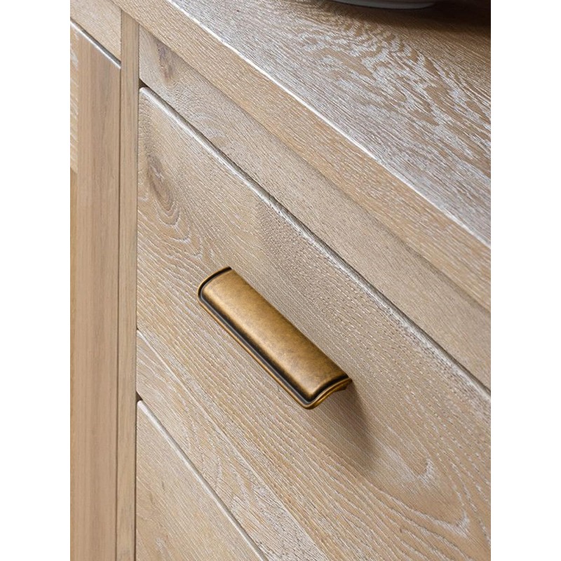 SORWDUERM 5 Pack 3.78 lnch(96mm) Antique Brass Cabinet Cup Pulls