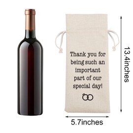 BARREEMO Wedding Officiant Wine Gift Bag Officiant Groomsmen Bridesmaid Proposal Gift Wedding Registry Guest Gifts Pairs Well with Wedding Planning Wine Bags