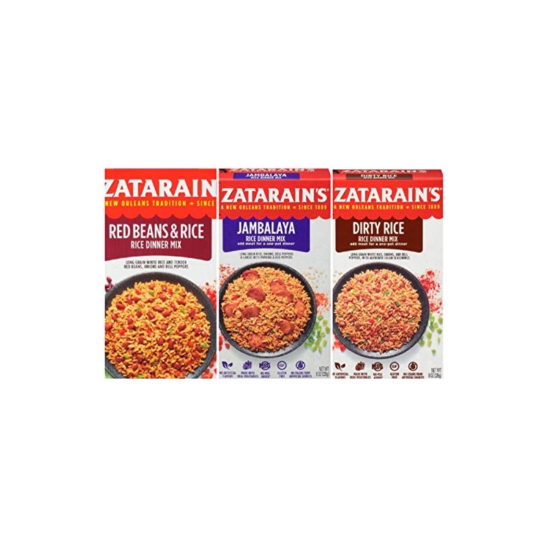 Zatarain's Rice Dinner Mix Bundle(Jambalaya,Dirty Rice,Red Beans) 226g