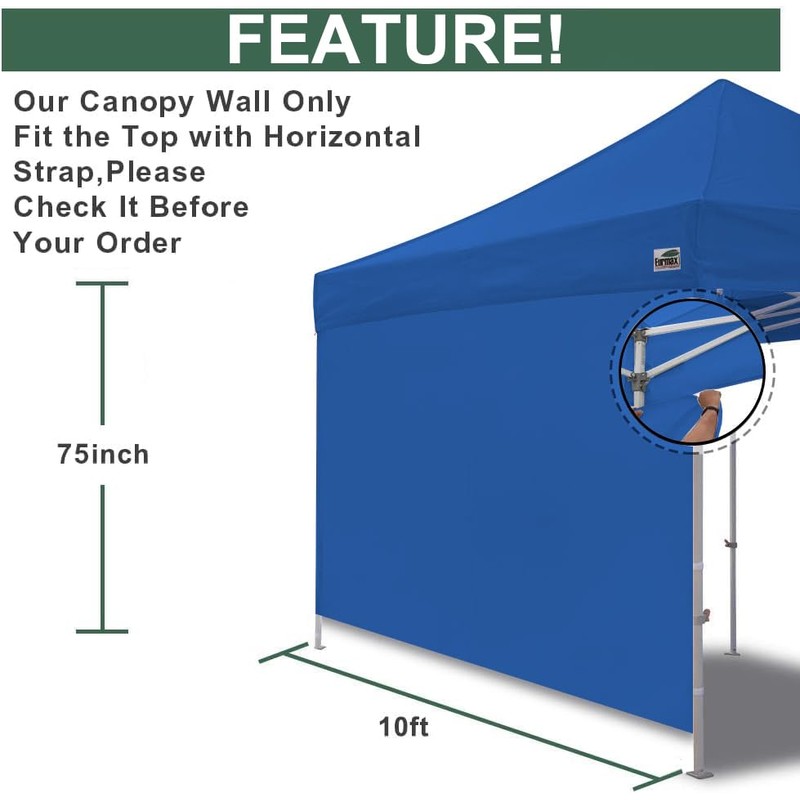Eurmax USA 10FT Instant Canopy SunWall Pop Up Canopy Wall