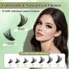 Volume Lash Clusters, 80D/100D Thick Eyelash Clusters 8–18mm D Curl,