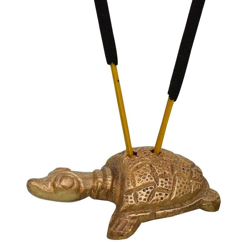 Purpledip Incense Stick Holder Or Agarbatti Stand In Brass Tortoise/Turtle
